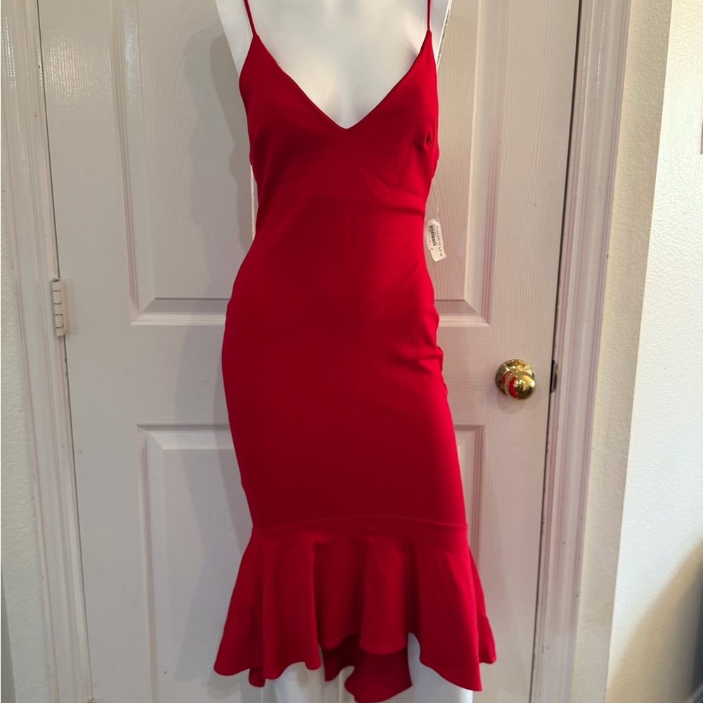 Lovely Day Red Spaghetti Strap Mermaid Dress - Women size M